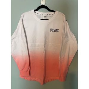 Coral ombré Victoria Secret PINK long sleeve shirt